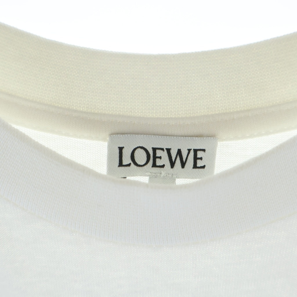 LOEWE(ロエベ) アナグラムロゴ刺繍 クルーネック 半袖Tシャツ ホワイト H526Y22XBC