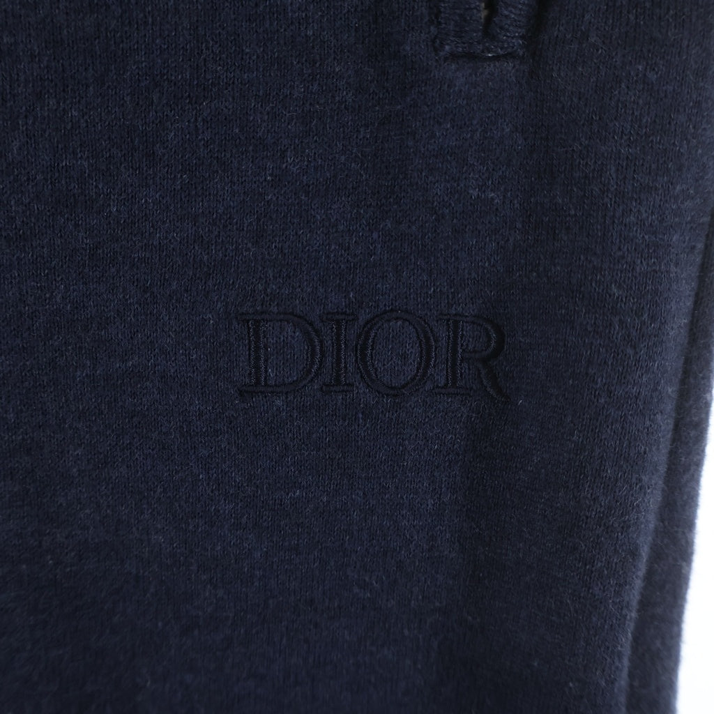 DIOR(ディオール) 21AW オブリーク ロゴ刺繍 カシミヤ混 スウェット ロングパンツ ネイビー 113M120AT225