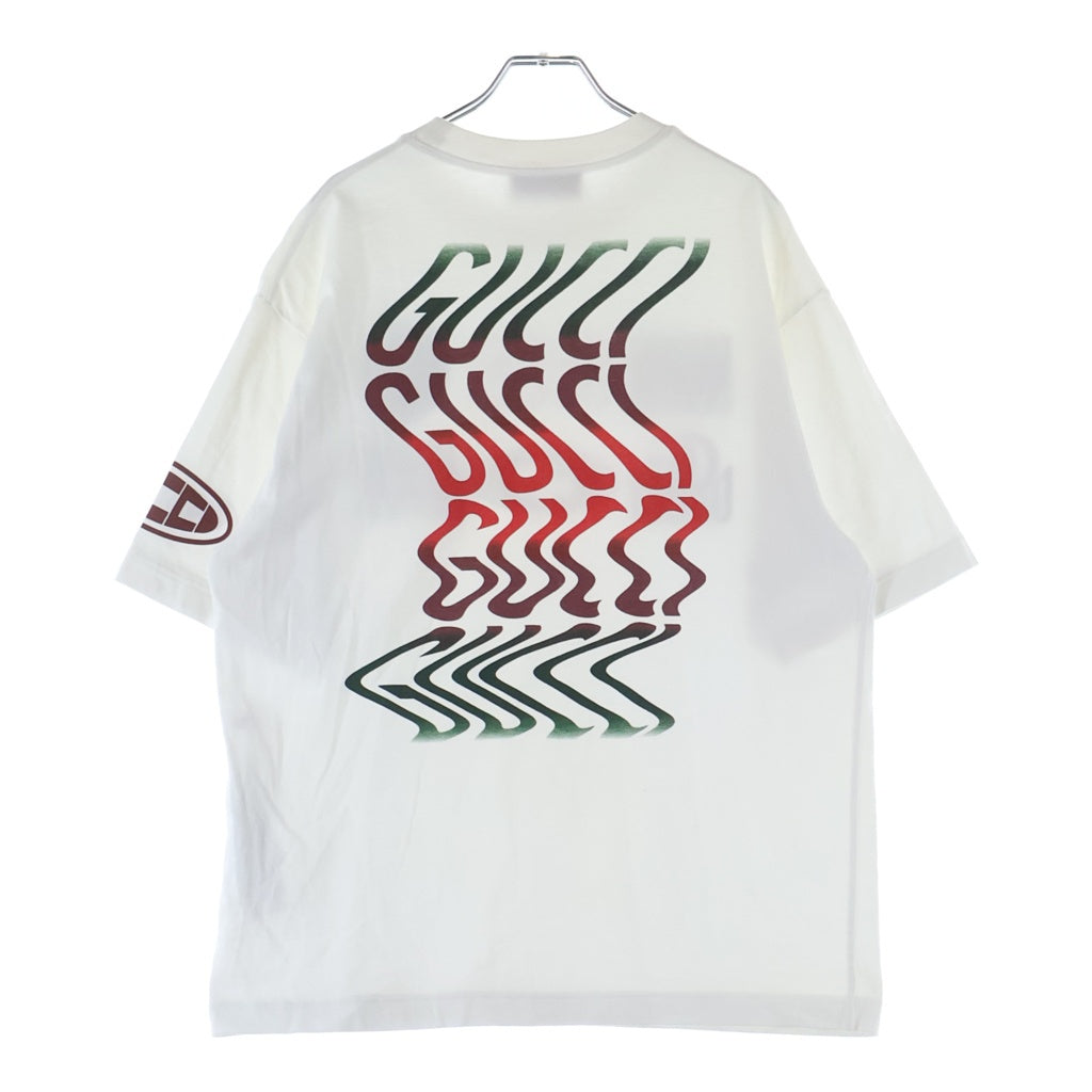 GUCCI(グッチ) Multi Logo Tee マルチロゴ クルーネック 半袖Tシャツ ホワイト 784361 XJGQY
