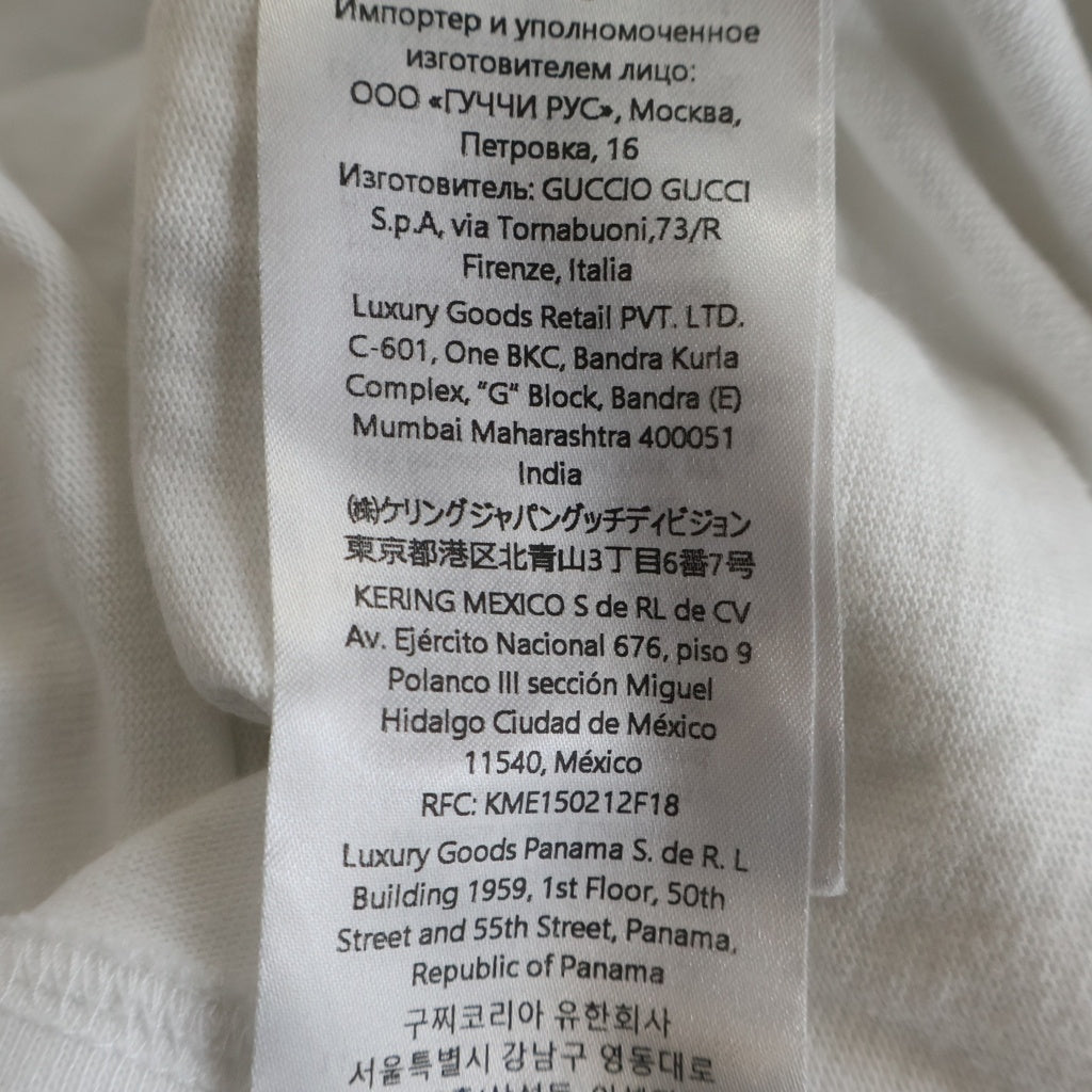 GUCCI(グッチ) Multi Logo Tee マルチロゴ クルーネック 半袖Tシャツ ホワイト 784361 XJGQY