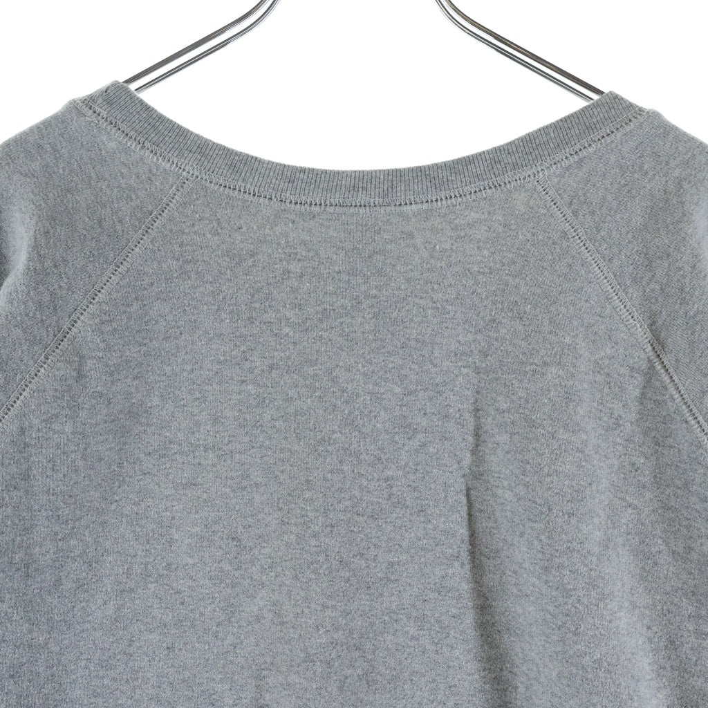 CHROME HEARTS(クロムハーツ) Y NOT SWTSHRT GYN U PAPER JAM クロスパッチ付きクルーネックスウェット グレー