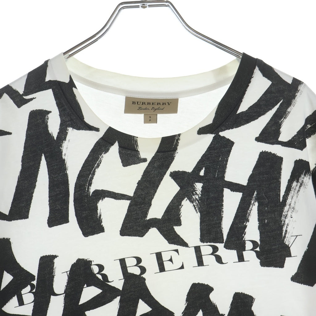 BURBERRY(バーバリー) 総柄プリント クルーネック 半袖Tシャツ ホワイト 4073848/68L