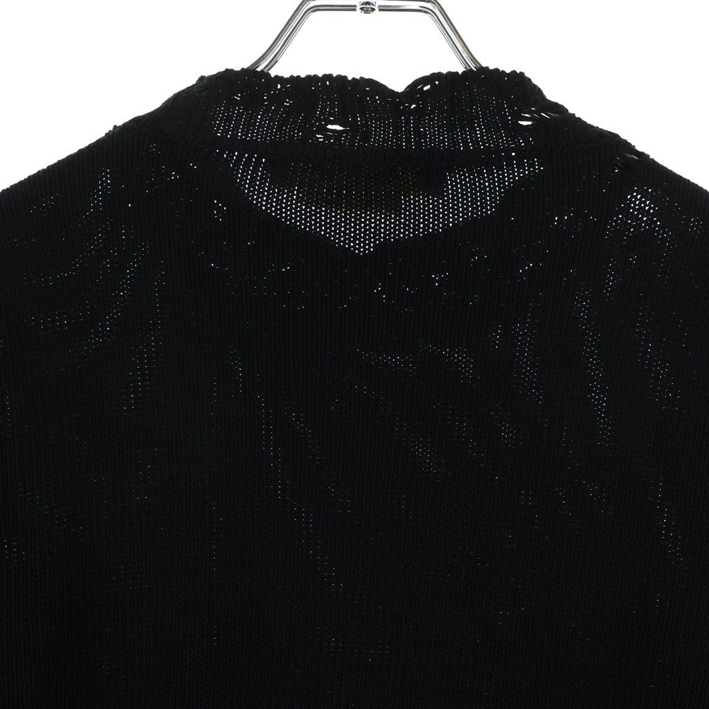 MARNI(マルニ) ダメージクルーネックニットセーター ブラック GCMG0210A0 UFC652