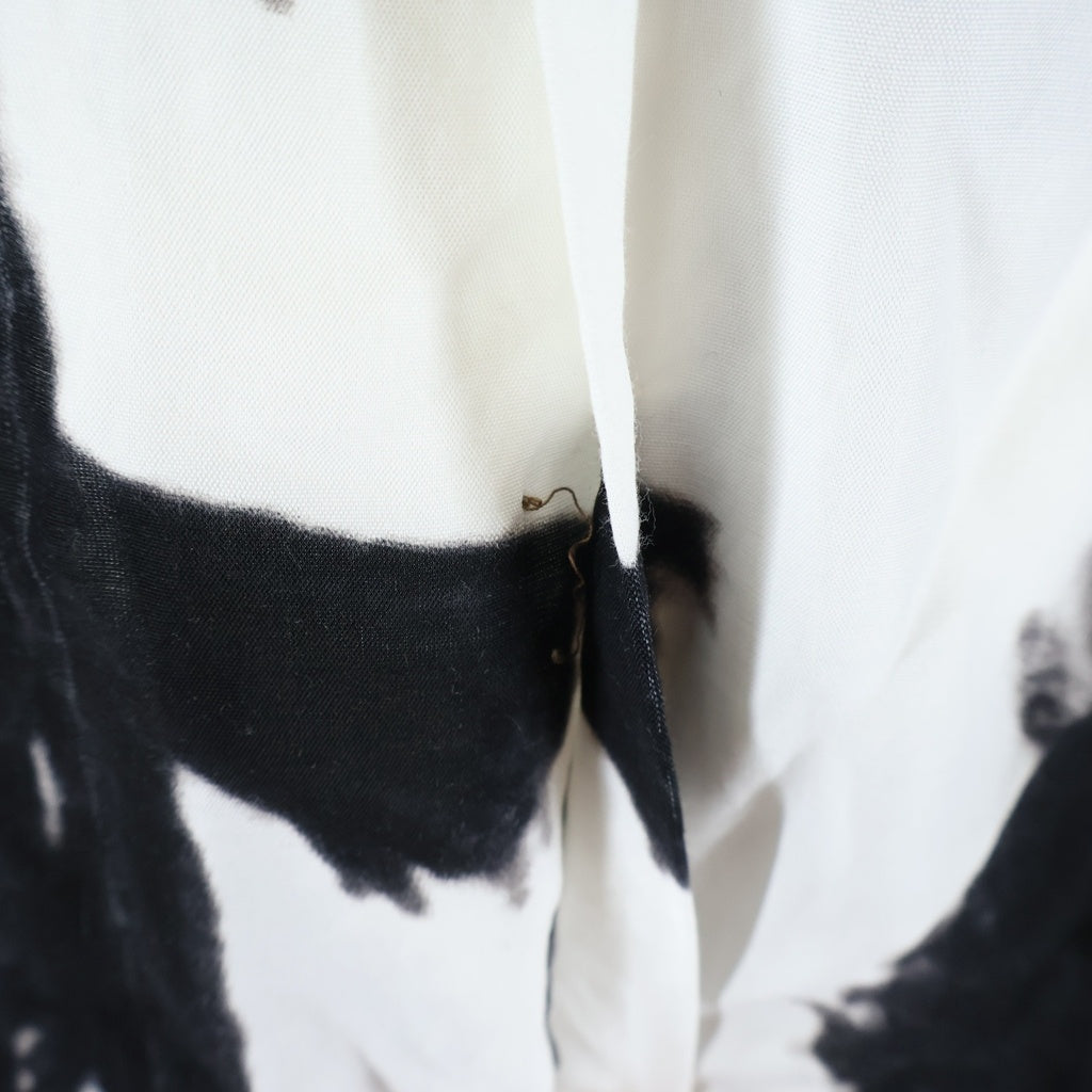 WACKO MARIA(ワコマリア) JEAN MICHEL BASQUIAT S/S HAWAIIAN SHIRT ジャンミシェルバスキア ショートスリーブハワイアンシャツ 総柄 開襟 オープンカラー ブラック/ホワイト