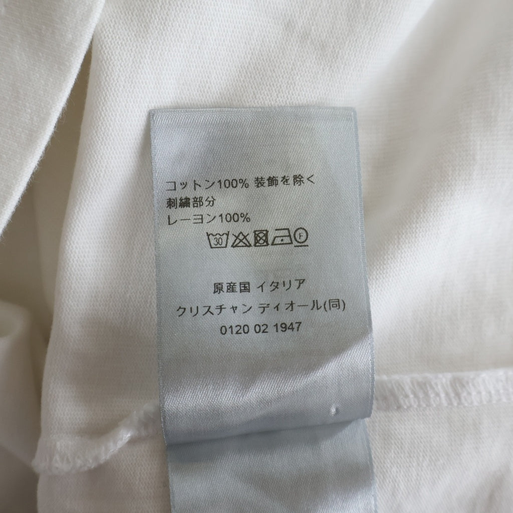 DIOR(ディオール) CD ICON 刺繍ロゴ クルーネック半袖Tシャツ ショートスリーブカットソー ホワイト 943J605A0554