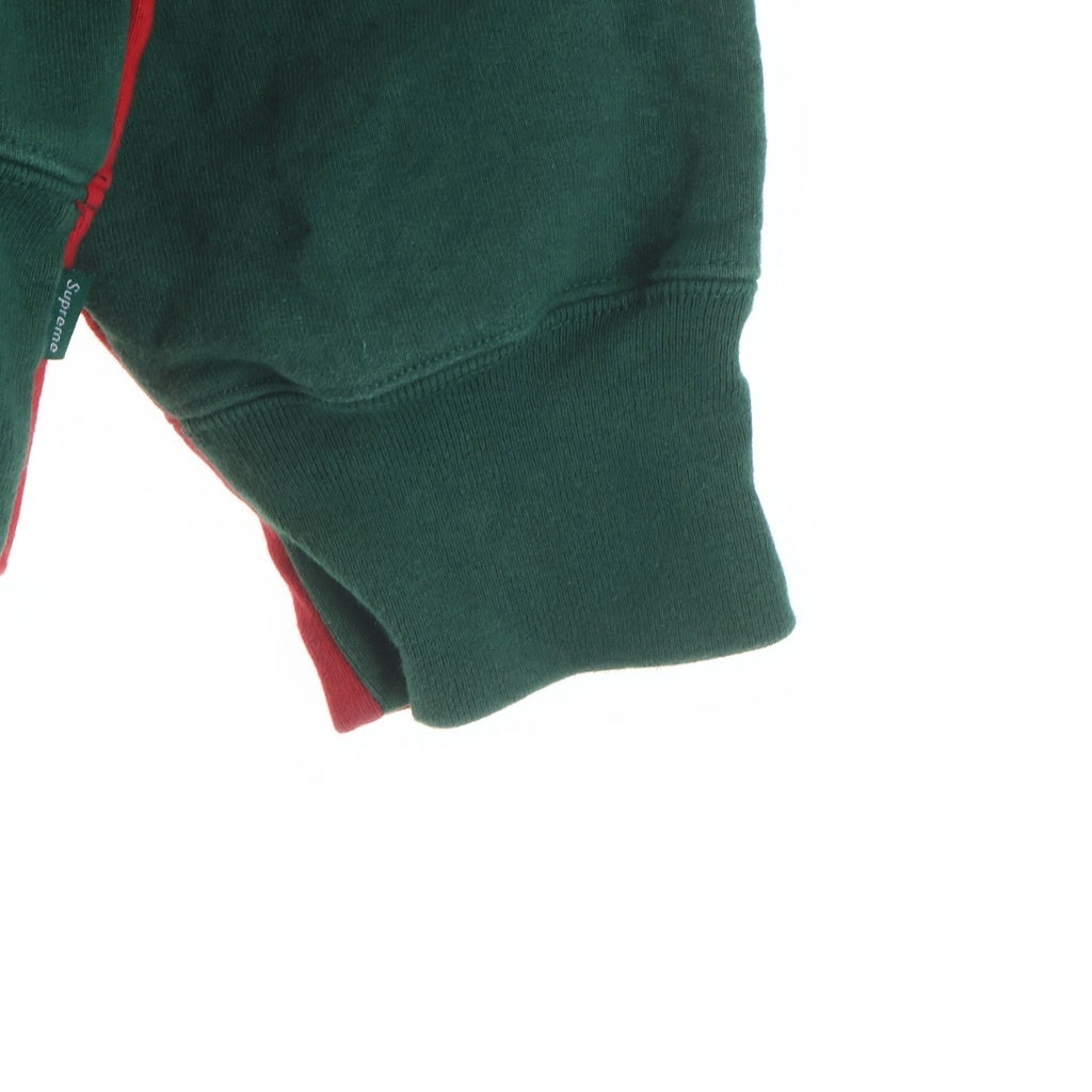 SUPREME(シュプリーム) S Logo Split Hooded Sweatshirt Sロゴ スプリットフーディー プルオーバーパーカー グリーン/レッド