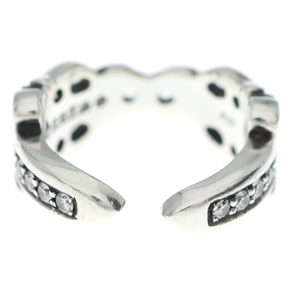 CHROME HEARTS(クロムハーツ) DBL DAGGER OPEN P/D ダブルダガー オープン PAVEダイヤ リング シルバー
