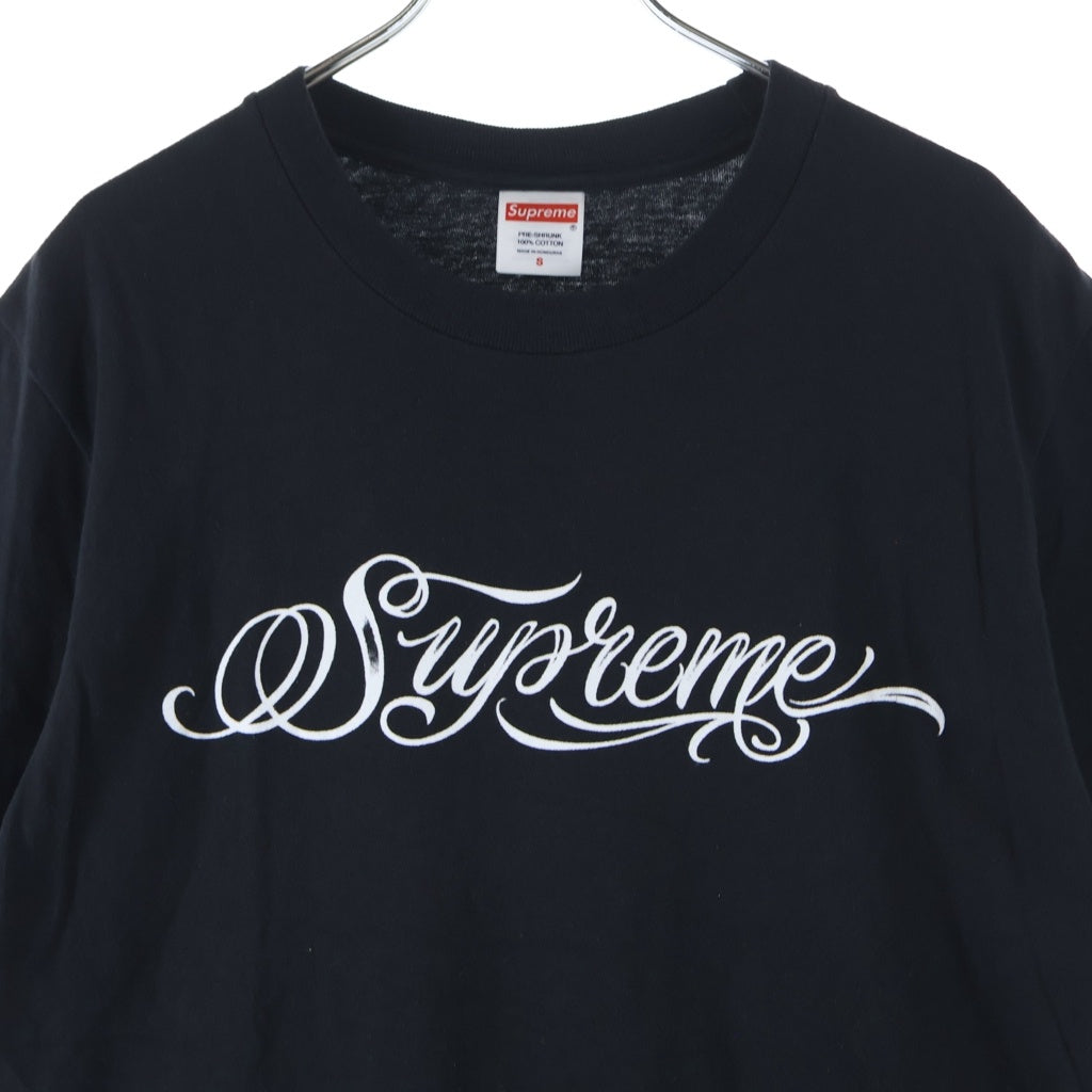 SUPREME(シュプリーム) 24AW Script Logo S/S Tee フロントプリント クルーネック 半袖Tシャツ ブラック