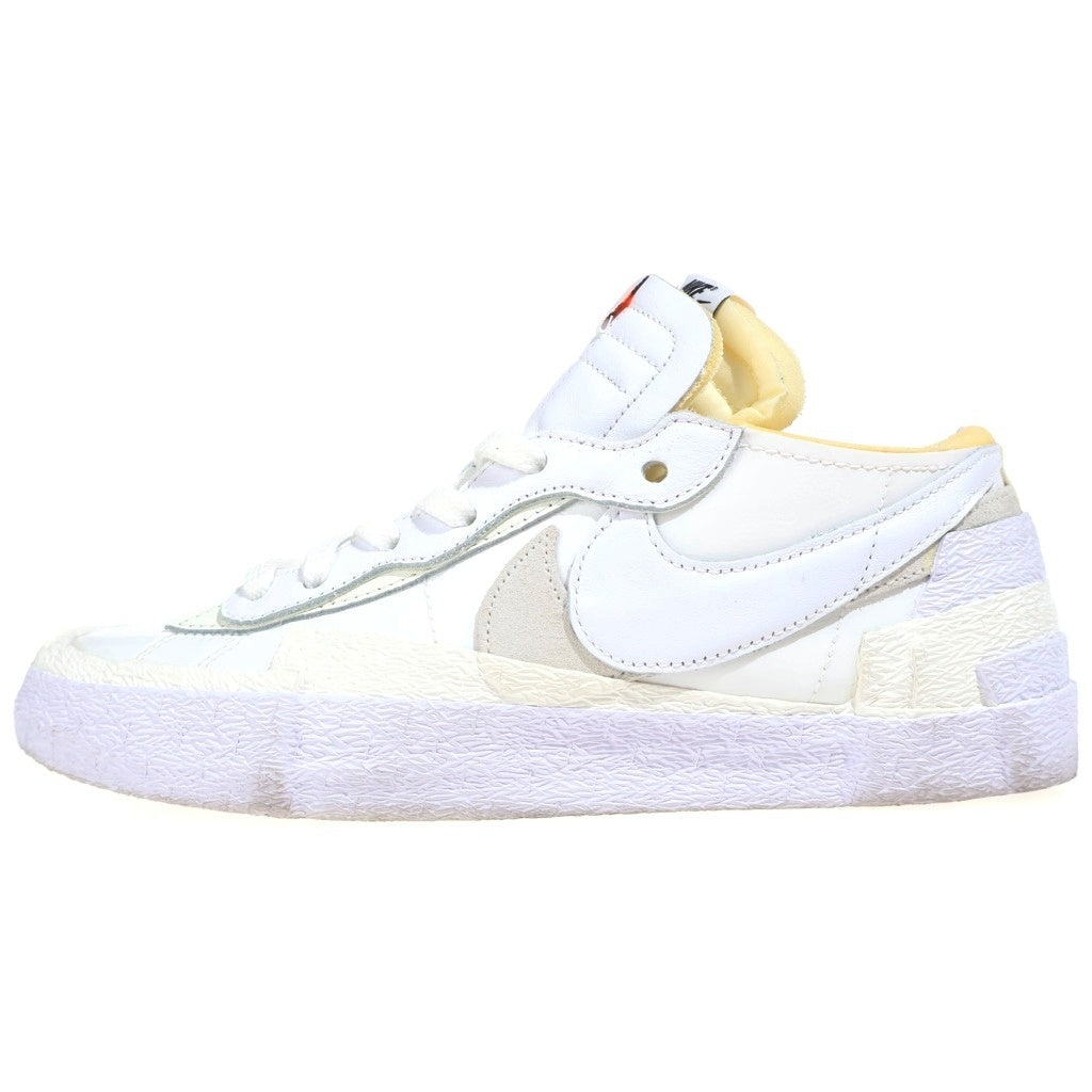 NIKE(ナイキ) ×sacai BLAZER LOW WHITE PATENT LEATHER サカイ ブレイザー パテント レザーローカットスニーカー ホワイト US9.5/27.5cm DM6443-100