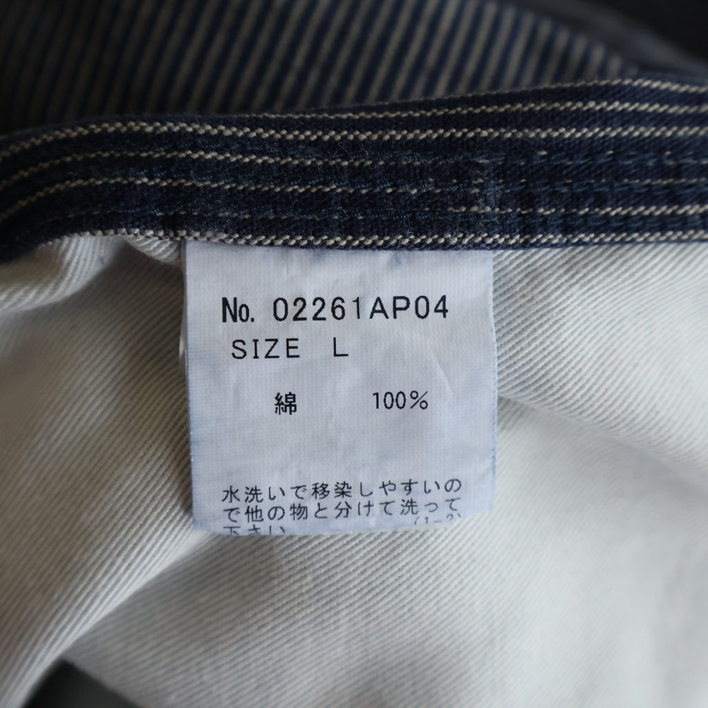 HYSTERIC GLAMOUR(ヒステリックグラマー) ペインターパンツ ワークパンツ ストライプ インディゴ 02261AP04