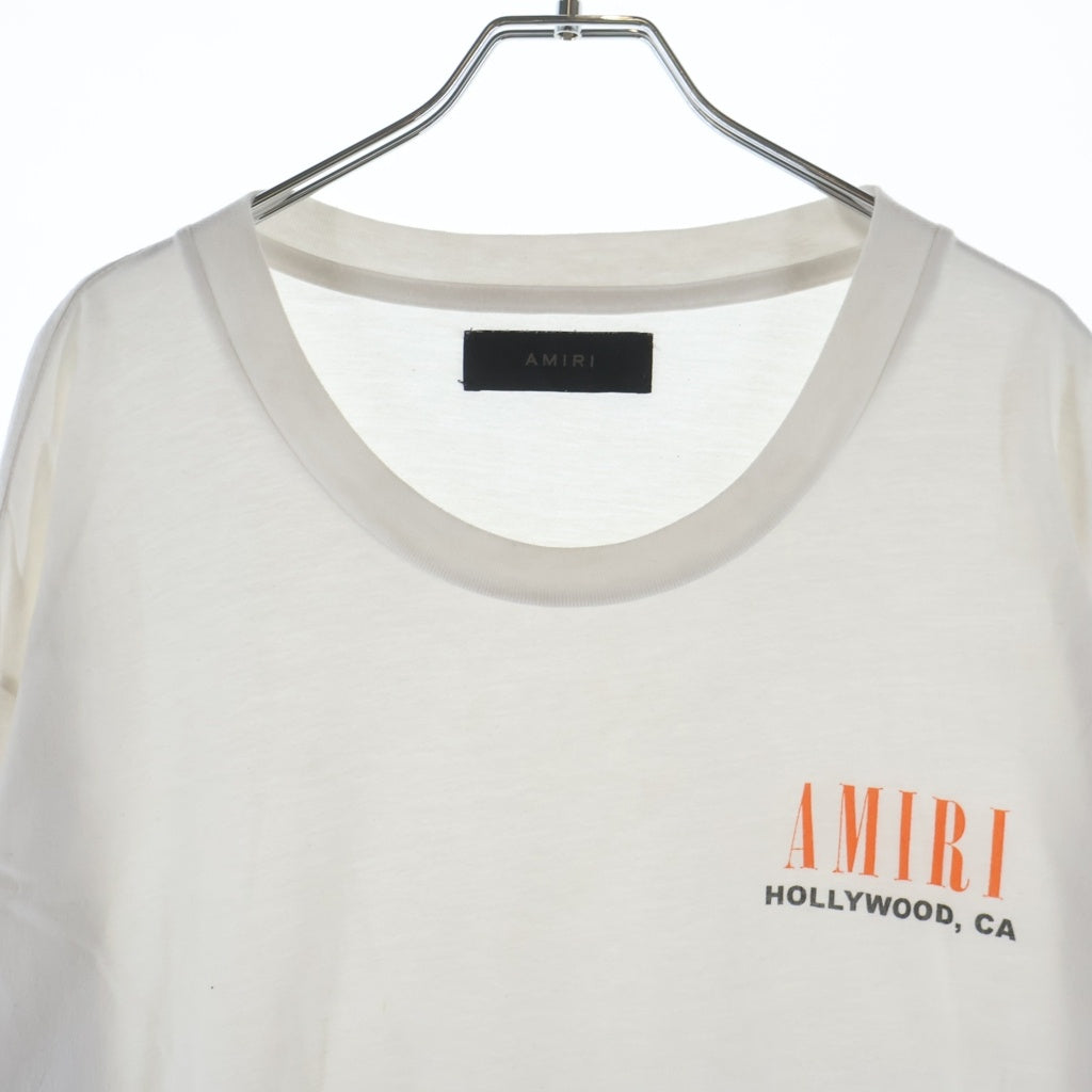 AMIRI(アミリ) 袖ボーンプリント クルーネック 長袖Tシャツ ホワイト