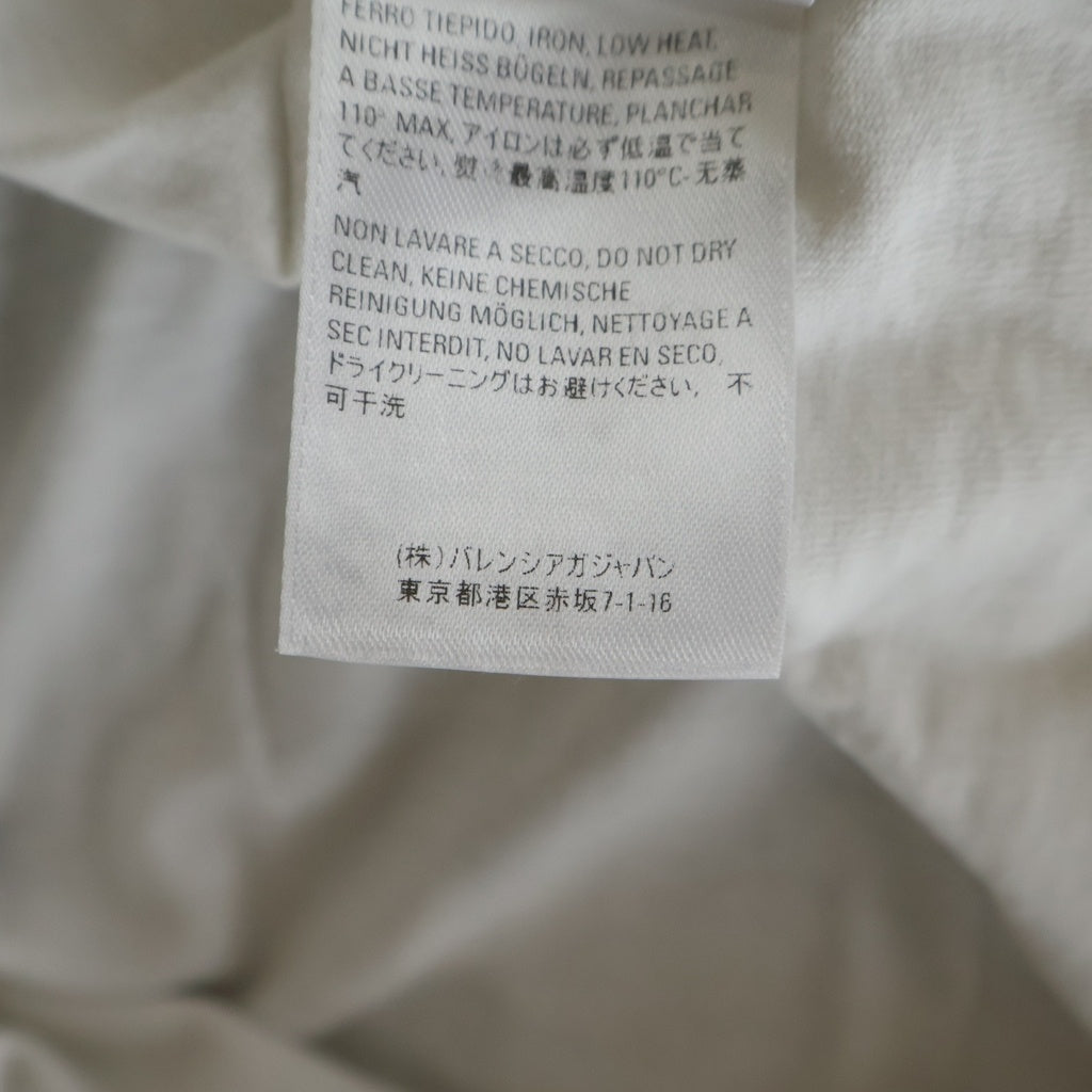 BALENCIAGA(バレンシアガ) フロントペイントロゴ クルーネック 半袖Tシャツ ホワイト 583212 TFV63