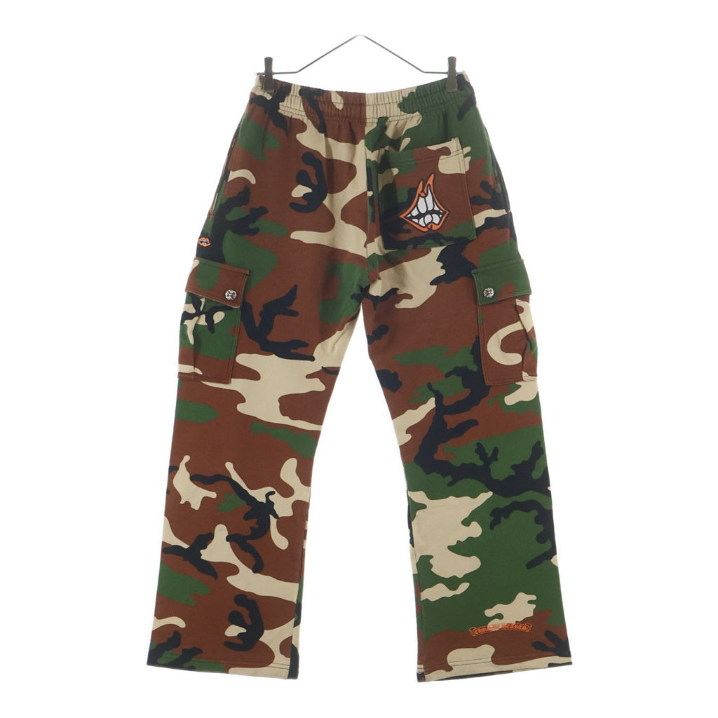 CHROME HEARTS(クロムハーツ) ×MATTY BOY CAMO CARGO SWEATPANTS マッティボーイ カモ柄 クロスボール装飾 スウェット カーゴパンツ カーキ