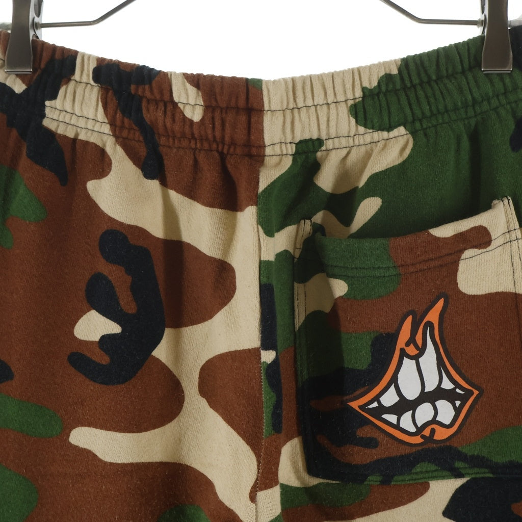 CHROME HEARTS(クロムハーツ) ×MATTY BOY CAMO CARGO SWEATPANTS マッティボーイ カモ柄 クロスボール装飾 スウェット カーゴパンツ カーキ