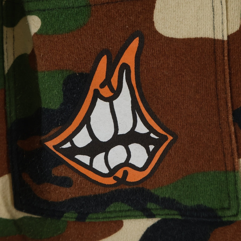 CHROME HEARTS(クロムハーツ) ×MATTY BOY CAMO CARGO SWEATPANTS マッティボーイ カモ柄 クロスボール装飾 スウェット カーゴパンツ カーキ
