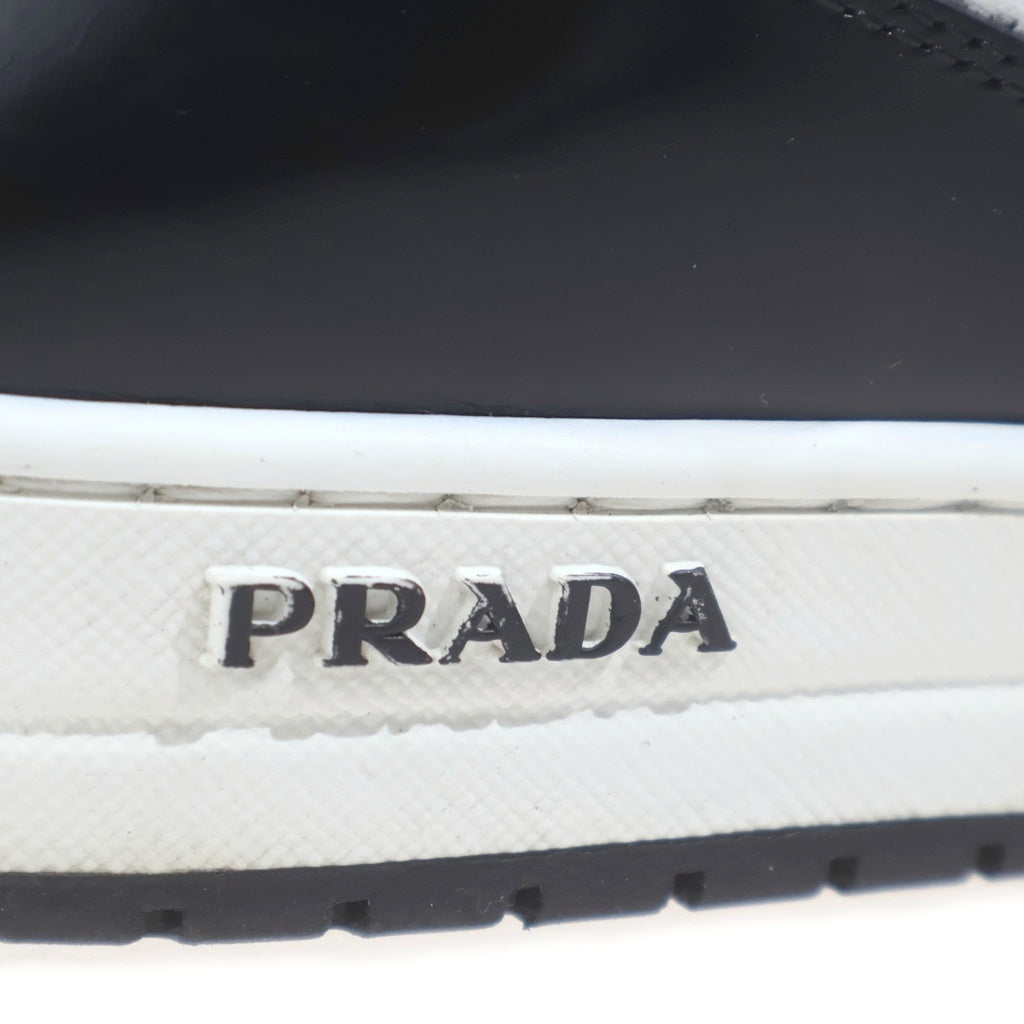 PRADA(プラダ) DOWNTOWN LEATHER SNEAKERS 2EE364 三角ロゴプレート レザー ローカットスニーカー ホワイト/ブラック