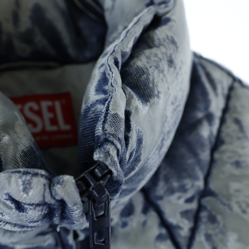 DIESEL(ディーゼル) W-HISTEL パファージャケット ダイヤキルティング 中綿ジャケット ブルー A19389