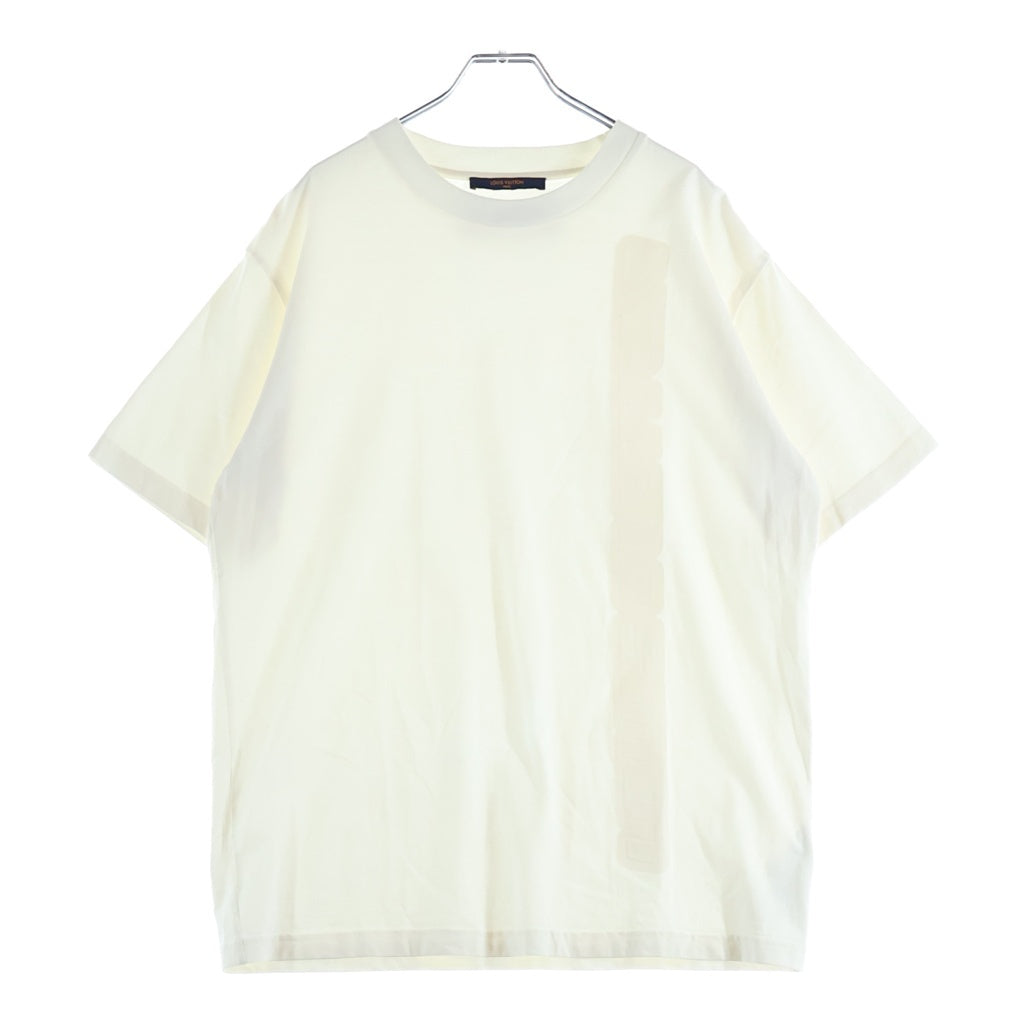 LOUIS VUITTON(ルイヴィトン) エンボス加工 クルーネック半袖Tシャツ ショートスリーブカットソー ホワイト RM212M DT3 HLY22W