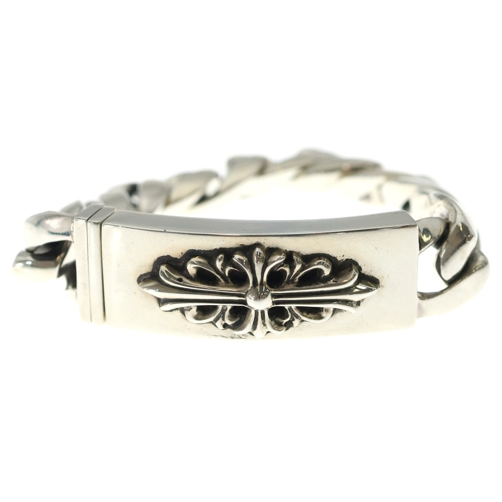 CHROME HEARTS(クロムハーツ) ID FLORAL CRS フローラルクロスIDクラシックリンク ブレスレット 11LINK シルバー BCA164