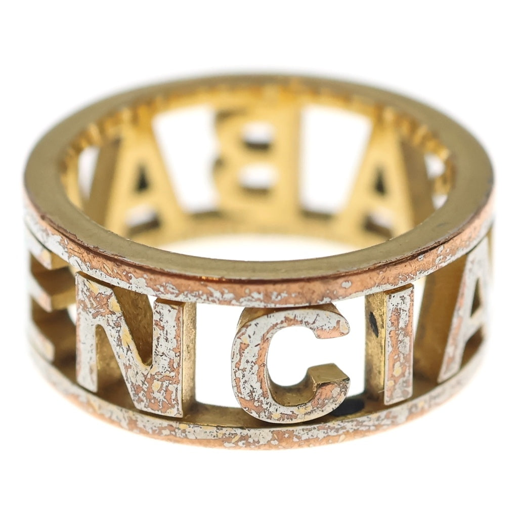 BALENCIAGA(バレンシアガ) LOGO RING ロゴ入り リング ゴールド