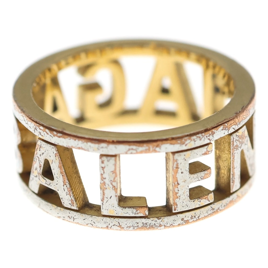 BALENCIAGA(バレンシアガ) LOGO RING ロゴ入り リング ゴールド