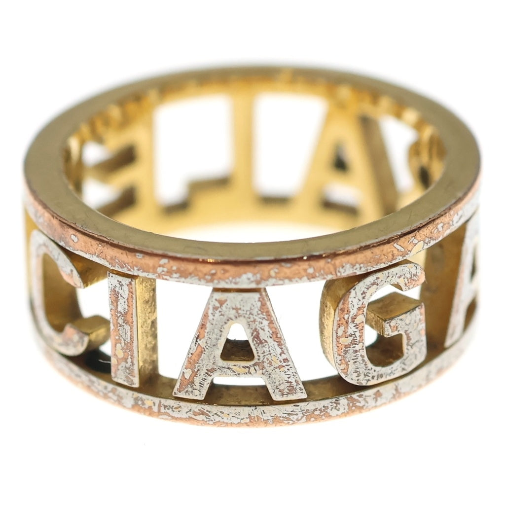 BALENCIAGA(バレンシアガ) LOGO RING ロゴ入り リング ゴールド