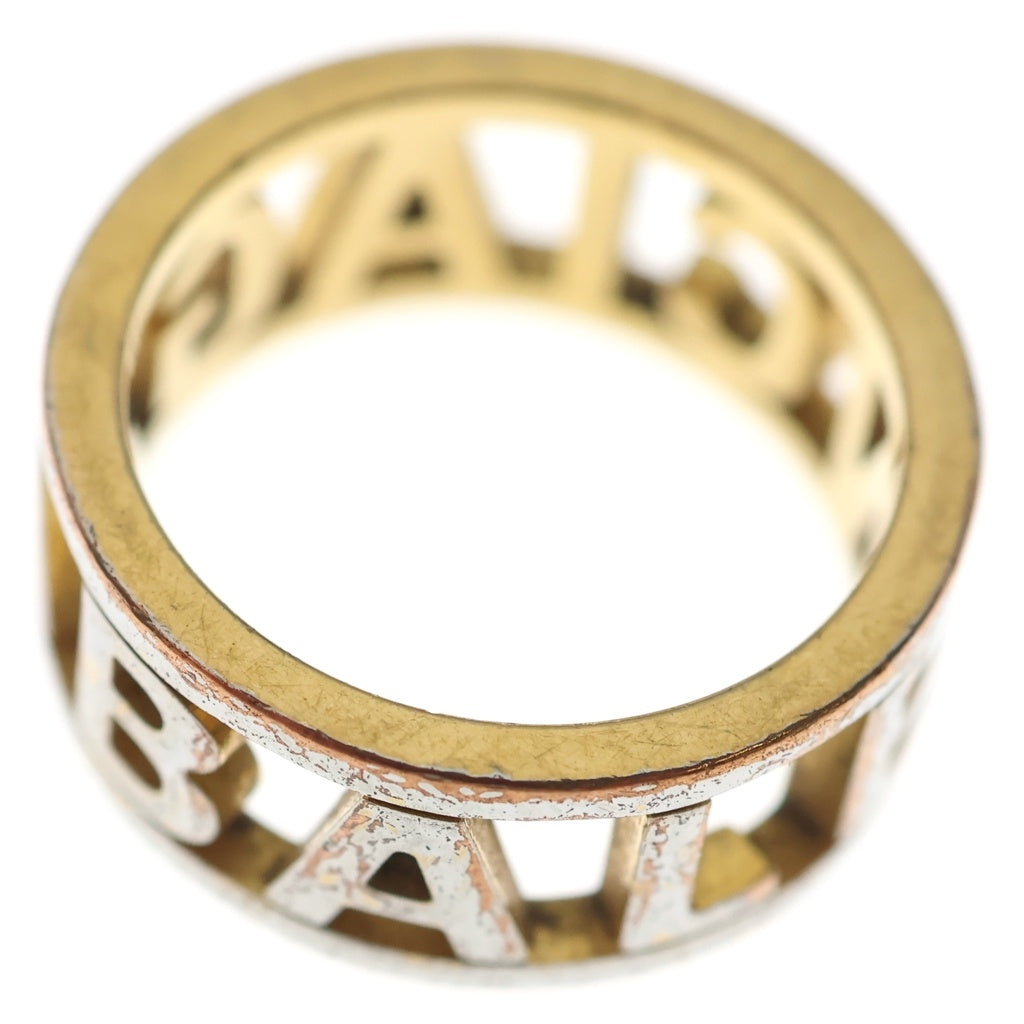 BALENCIAGA(バレンシアガ) LOGO RING ロゴ入り リング ゴールド
