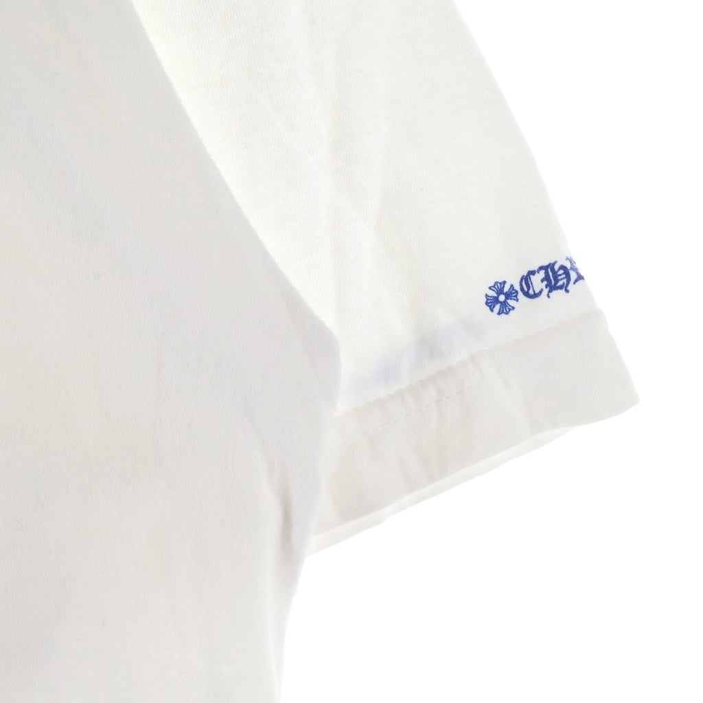 CHROME HEARTS(クロムハーツ) Neck Logo S/S Tee ネックロゴプリント クルーネック 半袖Tシャツ カットソー ホワイト