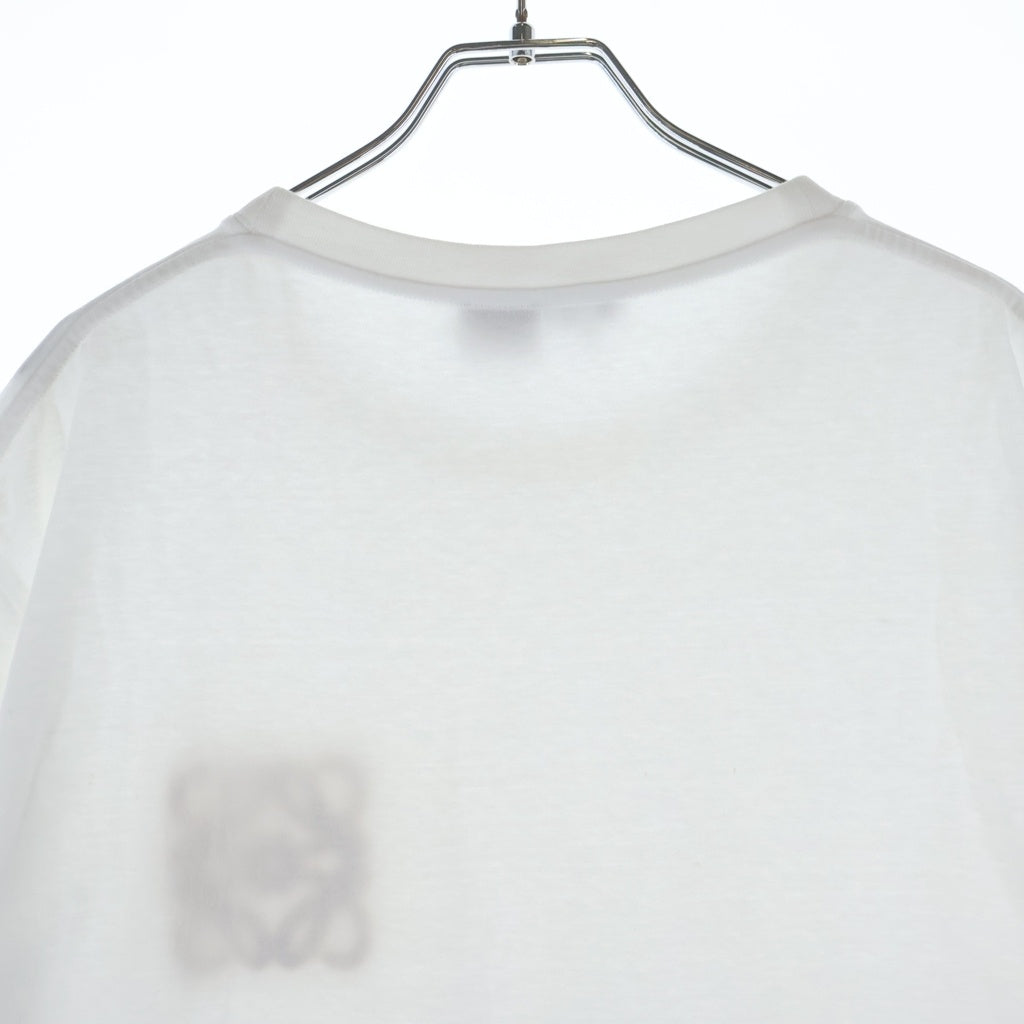 LOEWE(ロエベ) 24SS PAULA'S IBIZA パウラズ イビザ パイル アナグラムロゴ刺繍 クルーネック 半袖Tシャツ カットソー グレー H616Y22X67