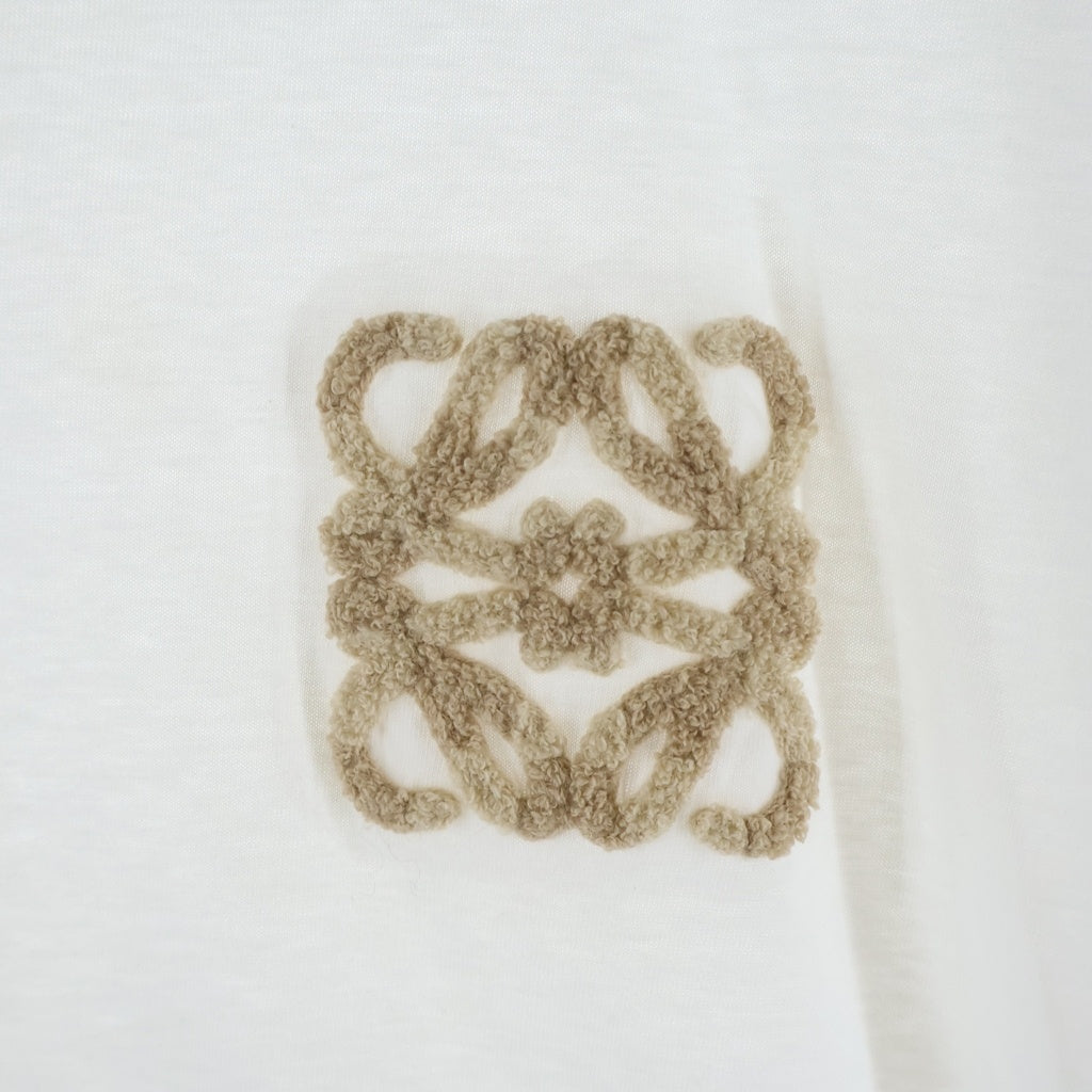 LOEWE(ロエベ) 24SS PAULA'S IBIZA パウラズ イビザ パイル アナグラムロゴ刺繍 クルーネック 半袖Tシャツ カットソー グレー H616Y22X67