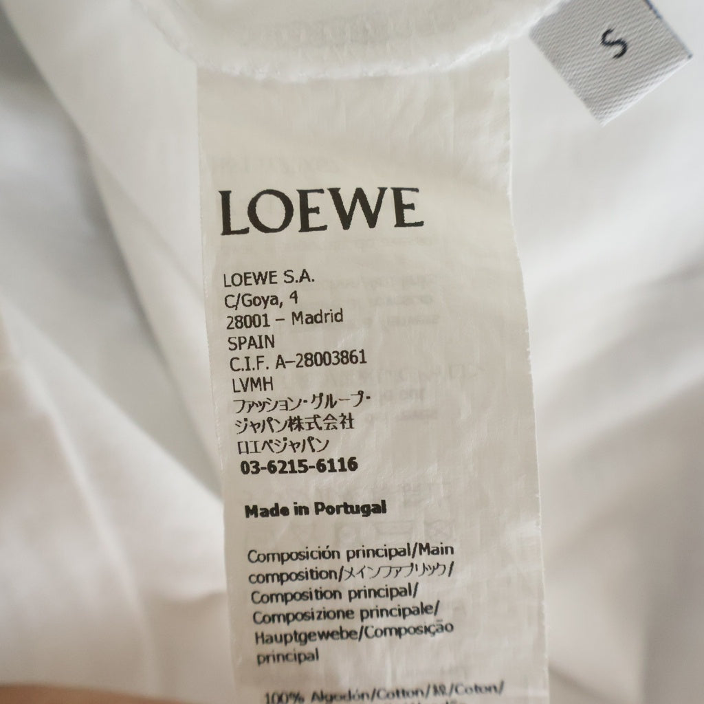 LOEWE(ロエベ) 24SS PAULA'S IBIZA パウラズ イビザ パイル アナグラムロゴ刺繍 クルーネック 半袖Tシャツ カットソー グレー H616Y22X67