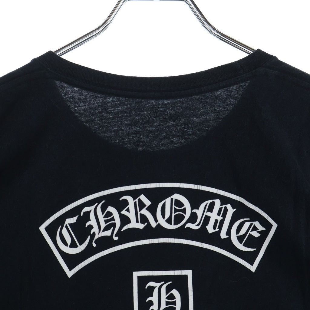 CHROME HEARTS(クロムハーツ) CH PLUS HORSESHOE BACK T-BAR T-SHIRT CHプラス ホースシュー バックTバー プリント クルーネック半袖Tシャツ カットソー ブラック