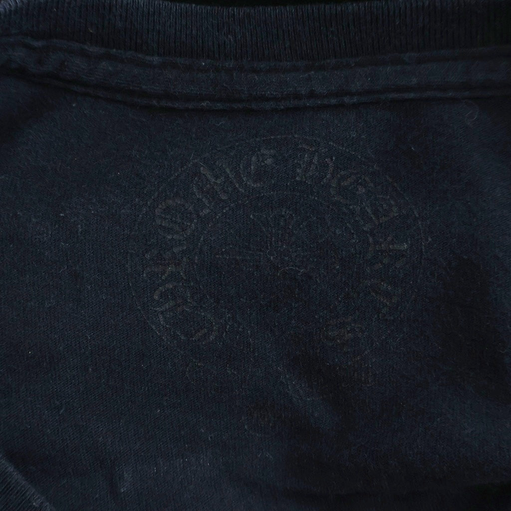 CHROME HEARTS(クロムハーツ) CH PLUS HORSESHOE BACK T-BAR T-SHIRT CHプラス ホースシュー バックTバー プリント クルーネック半袖Tシャツ カットソー ブラック