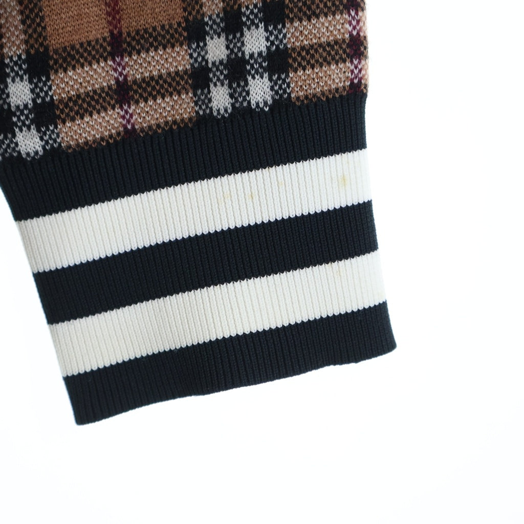 BURBERRY LONDON(バーバリーロンドン) ノバチェック柄 ウール 長袖カーディガン ブラウン 8050766/72B