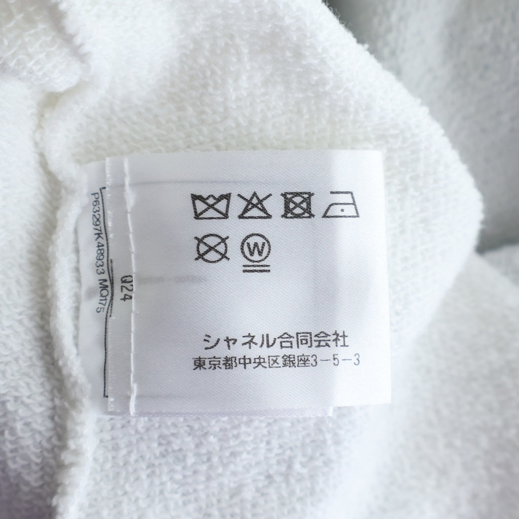 CHANEL(シャネル) COCO フロントスパンコールロゴプリント装飾ノースリーブスウェットパーカー ホワイト レディース P63297K48933