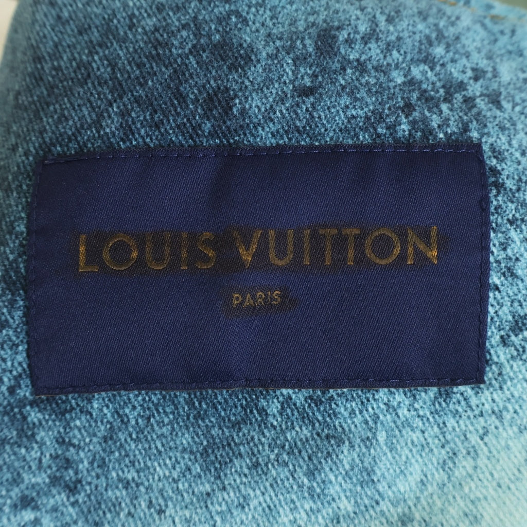 LOUIS VUITTON(ルイヴィトン) 23SS スプレーモノグラムデニムトラッカージャケット ホワイト/ブルー RM231M U14 HOA10W