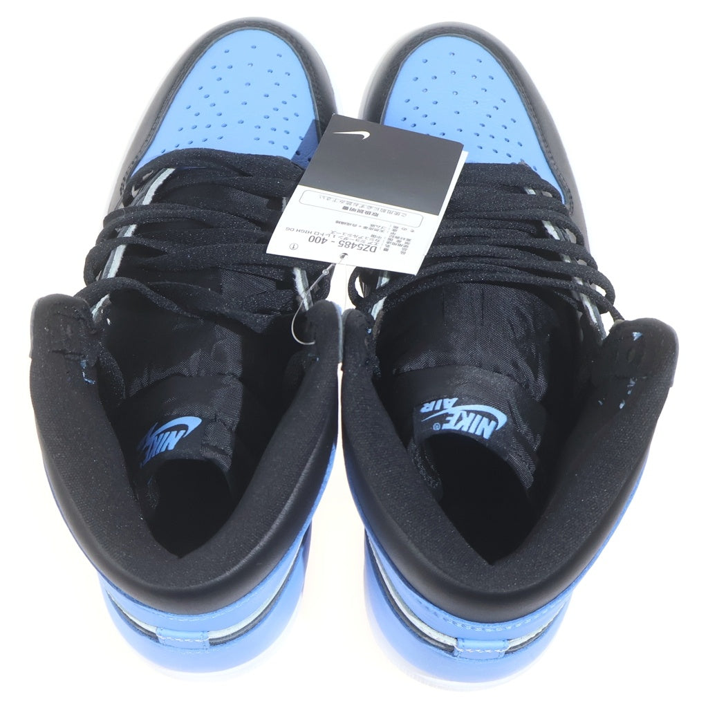 NIKE(ナイキ) AIR JORDAN 1 RETRO HI OG UNIVERSITY BLUE UNC TOE エアジョーダン ユーエヌシートゥ ハイカットスニーカー ブルー US9.5/27.5cm DZ5485-400