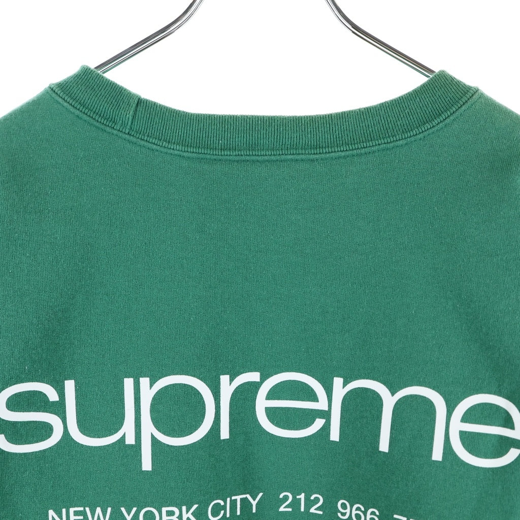 SUPREME(シュプリーム) 23AW NYC Crewneck ニューヨークシティ クルーネックスウェットトレーナー ロゴプリント グリーン
