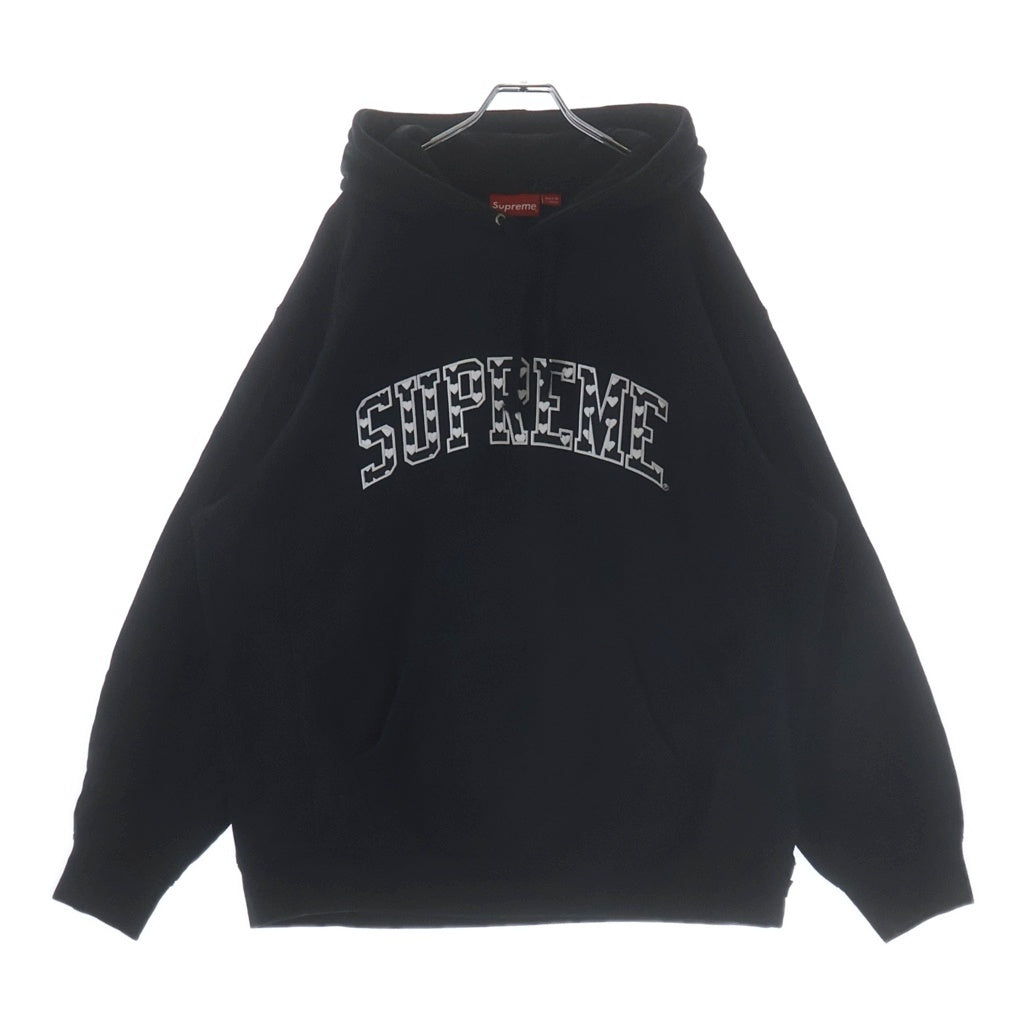 SUPREME(シュプリーム) 21SS Hearts Arc Hooded Sweatshirt ハートアーチロゴ プルオーバーパーカー ブラック
