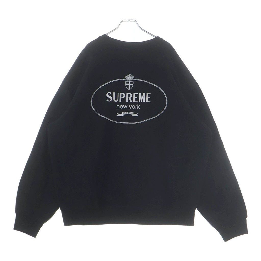 SUPREME(シュプリーム) 24AW Crest Crewneck クレスト クルーネックスウェットトレーナー ブラック