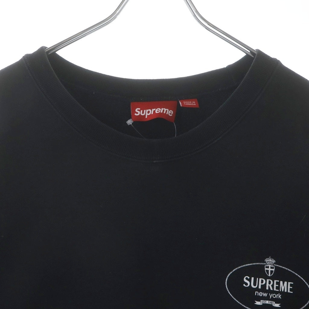 SUPREME(シュプリーム) 24AW Crest Crewneck クレスト クルーネックスウェットトレーナー ブラック