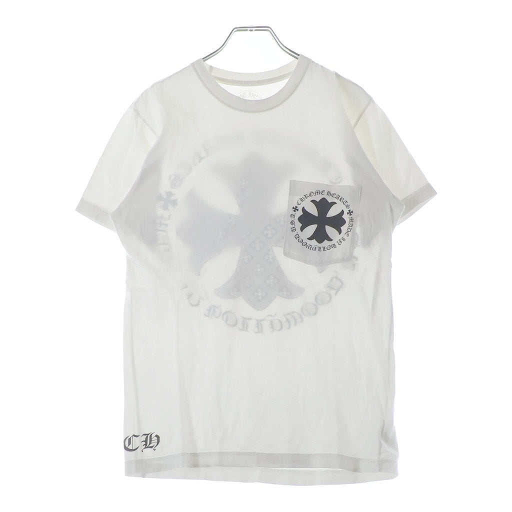 CHROME HEARTS(クロムハーツ) OLD CH PLUS CHプラスプリント クルーネック 半袖Tシャツ ホワイト