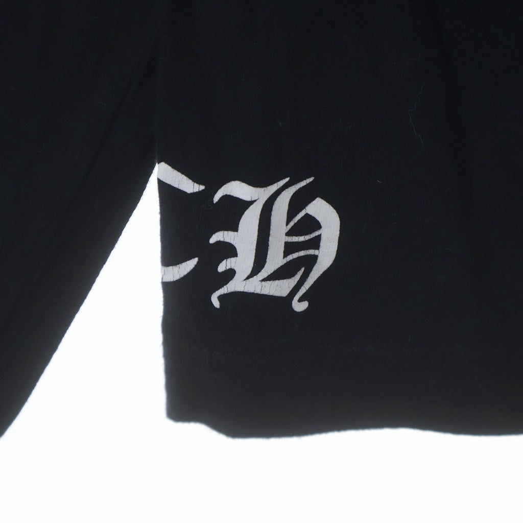 CHROME HEARTS(クロムハーツ) BACK CH PLUS TEE バックCHプラスプリント クルーネック 長袖Tシャツ ブラック