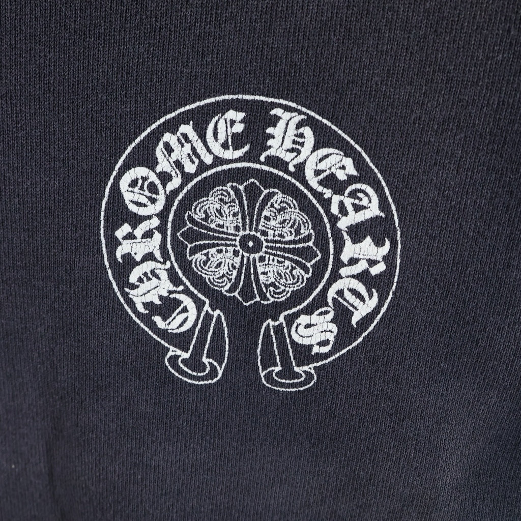 CHROME HEARTS(クロムハーツ) OLD HORSESHOE SWTSHR オールドモデル ホースシュープリント クルーネックスウェットトレーナー ブラック/ホワイト