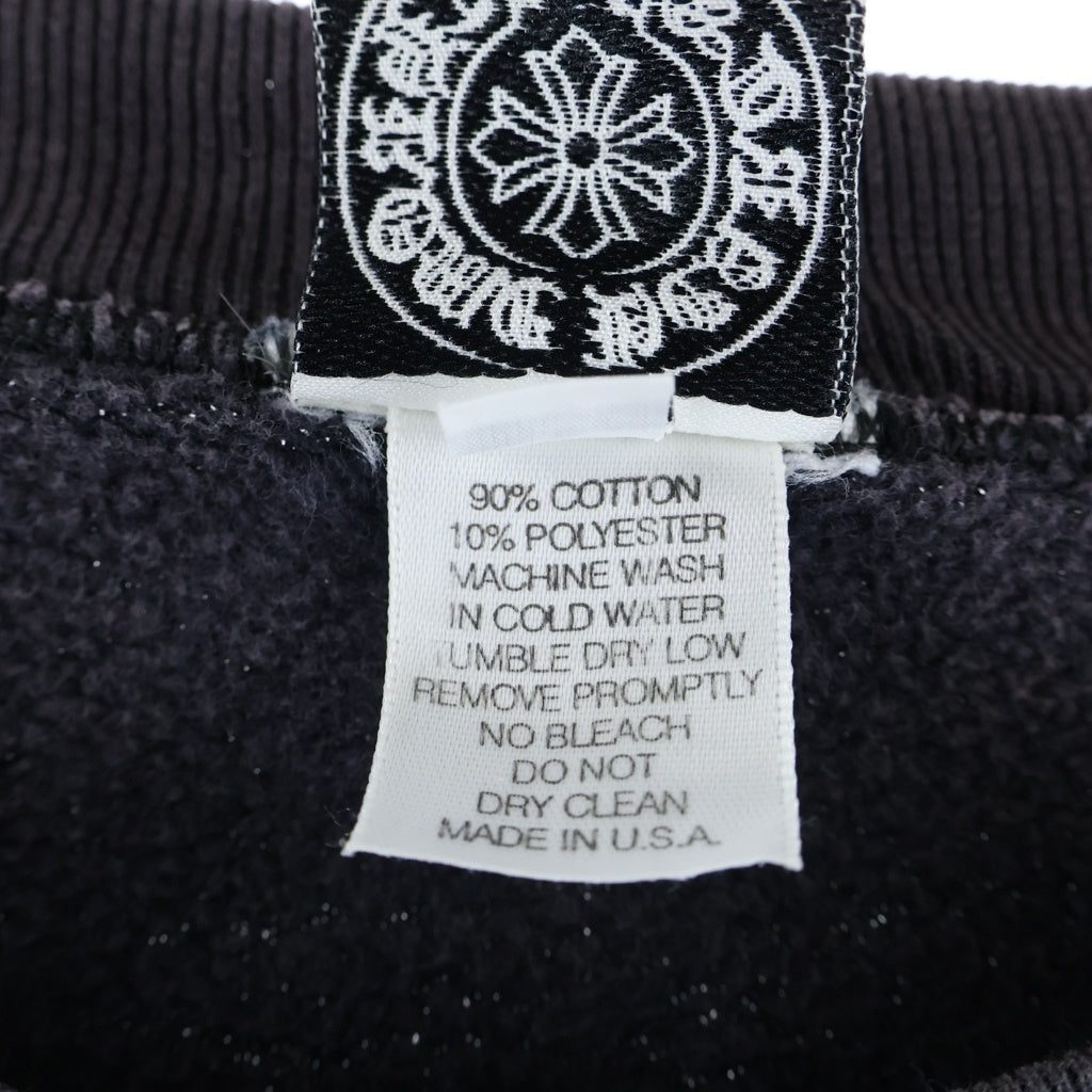 CHROME HEARTS(クロムハーツ) OLD HORSESHOE SWTSHR オールドモデル ホースシュープリント クルーネックスウェットトレーナー ブラック/ホワイト