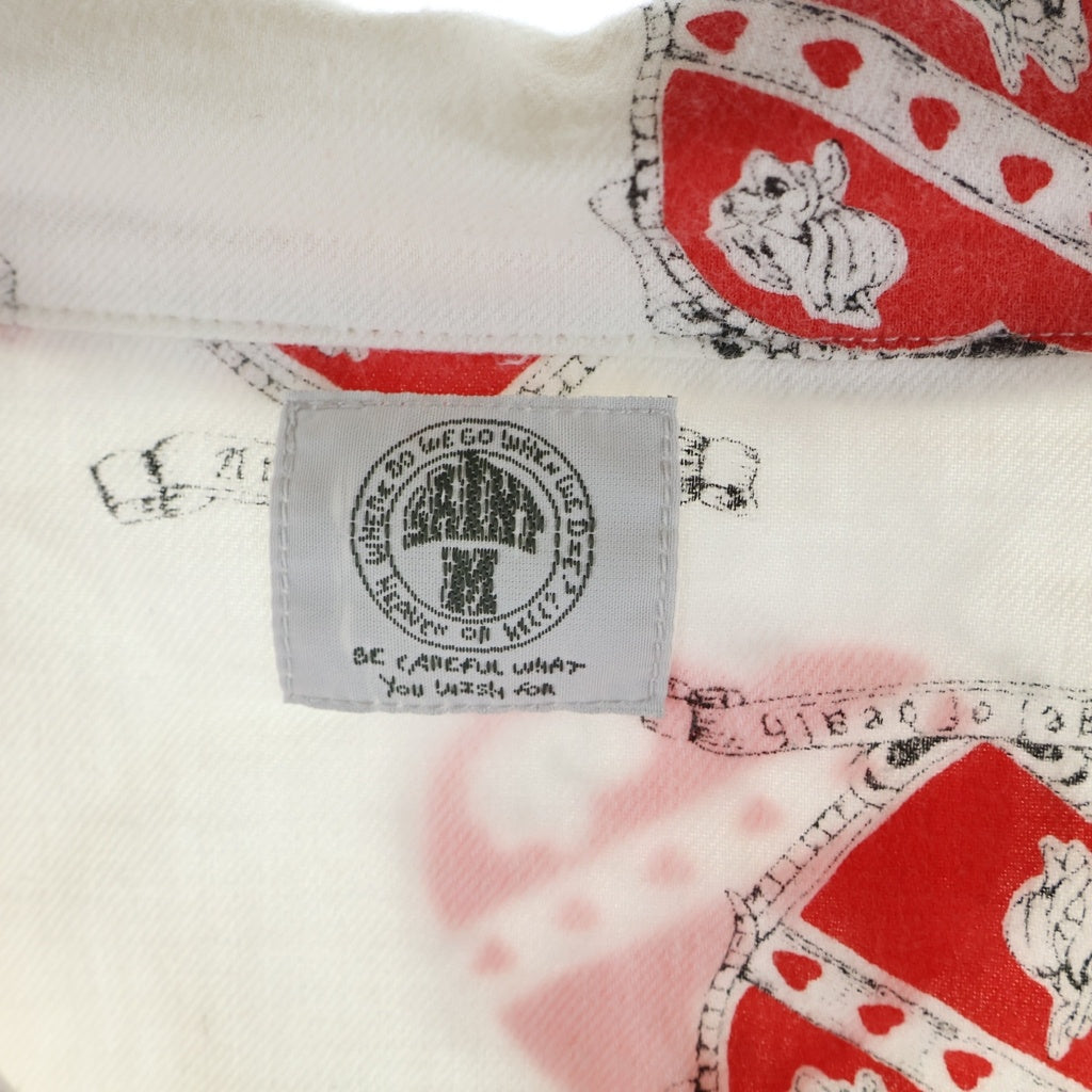 SAINT MICHAEL(セントマイケル) 21SS Pajama Shirt heart SM-S21-0000-031 パジャマ ハート オープンカラー長袖シャツ ホワイト