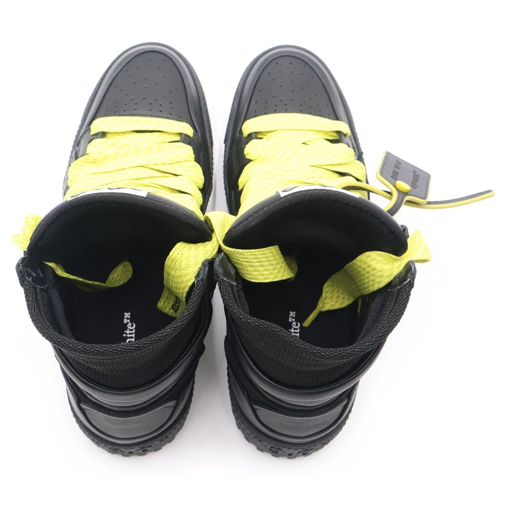 OFF-WHITE(オフホワイト) 24SS 3.0 OFF COURT CALF LEATHER オフコート カーフレザー ハイカットスニーカー ブラック OMIA065S24LEA0041019