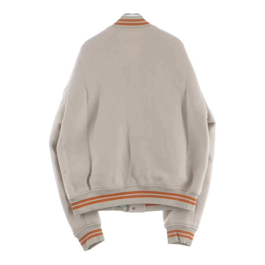 OFF-WHITE(オフホワイト) 23SS OW PATCH VARSITY OWパッチ バーシティジャケット スタジャン ベージュ/オレンジ OMEA305S23FAB001