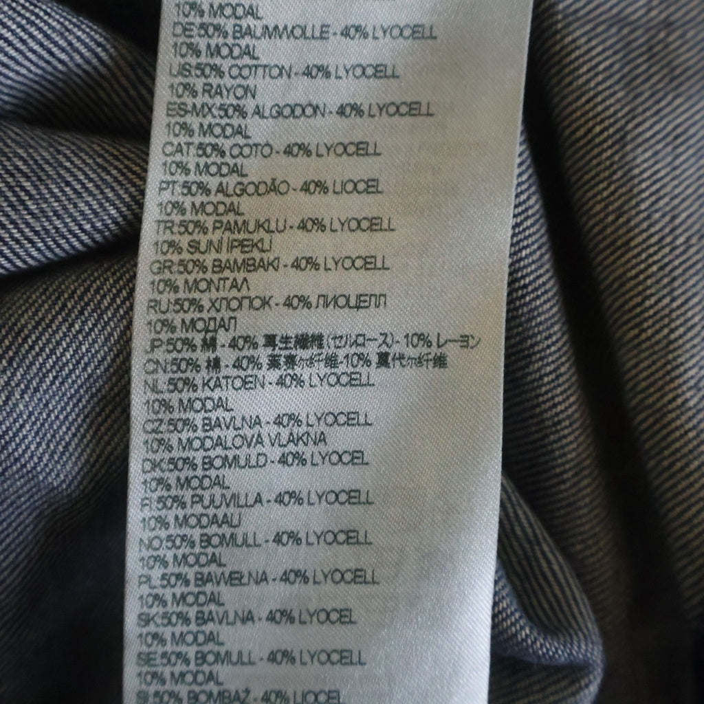 DIESEL(ディーゼル) DE-EAZY DRESS-S デニムシャツドレス フルスナップボタンワンピース インディゴ レディース 09N84