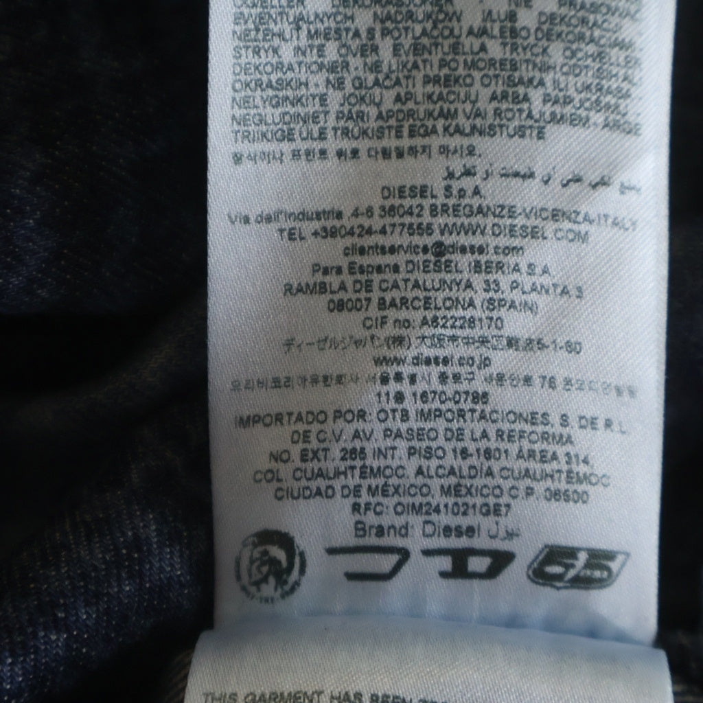 DIESEL(ディーゼル) DE-EAZY DRESS-S デニムシャツドレス フルスナップボタンワンピース インディゴ レディース 09N84